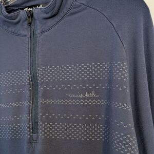 Travis Mathew Gulf Shores Stripe Quarter Zip Pullover Sz XL